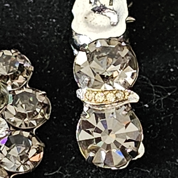 WEISS 3 PIECE SET CLIP EARRINGS AND PIN. - Picture 4 of 7